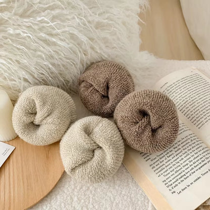 1 Pairs Winter Thickened Wool Socks Women’S Breathable Comfortable Plush Low Tube Snow Socks Korean Simple Warm Cashmere Socks